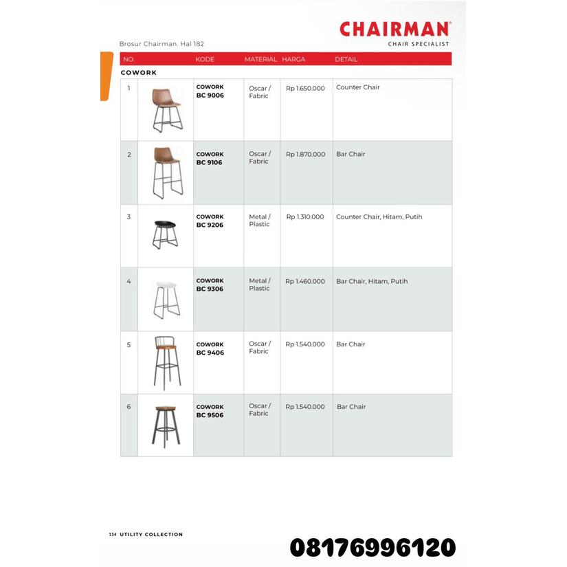 Kursi Kantor Chairman COWORK BC 9006 9106 9206 9306 9406 9506