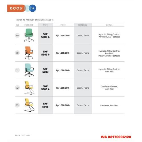 Kursi Kantor Chairman Ecos SKF 5803 A SKF 5803 Р SKF 5803 SKF 5805 A SKF 5805