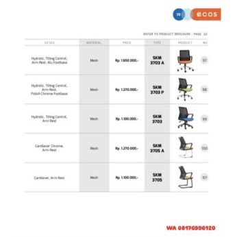 Kursi Kantor Chairman Ecos SKM 3703 A SKM 3703 Р SKM 3703 SKM 3705 A SKM 3705