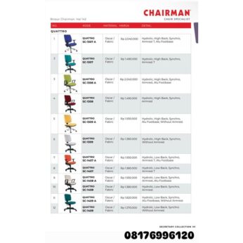 Kursi Kantor Chairman QUATTRO SC 1307 A 1307 1308 A 1308 1309 A 1309 1407 A 1407 1408 A 1408 1409 A 1409