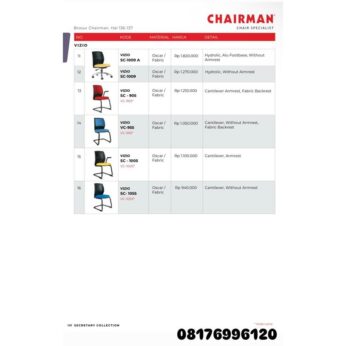 Kursi Kantor Chairman VIZIO SC 1009 A 1009 905 955 1005 1055