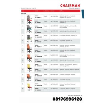 Kursi Kantor Chairman XILIUM TS 03801 A 03801 03803 A 03803 03805 A 03805 03901 A 03901 03903 A 03903 03953 A 03953 03905 A 03905 03955 A 03955