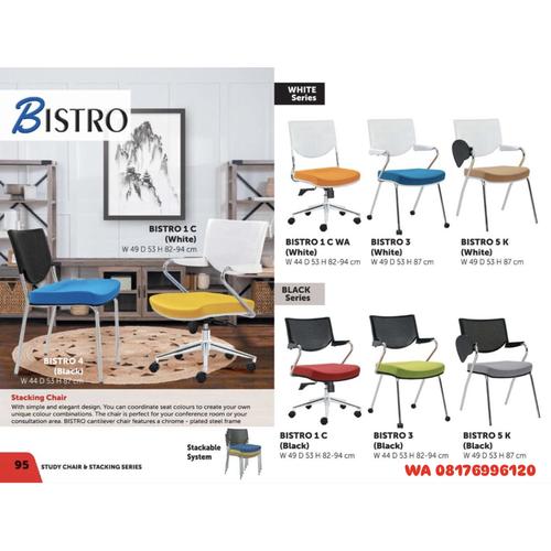 Kursi Kantor Donati BISTRO 1 3 4 5 K C WA (White) (Black)