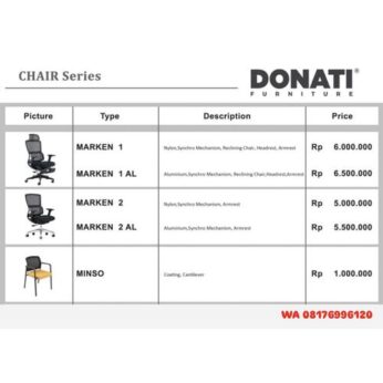 Kursi Kantor Donati MARKEN 1 AL, 2 AL, MINSO