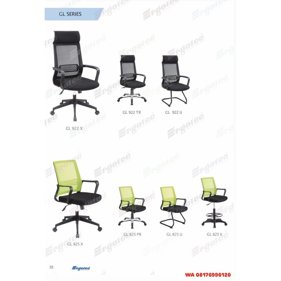 Kursi Kantor Ergotec GL 922 X GL 922 TR GL 922 U GL 825 X GL 825 PR GL 825 U GL 825 K