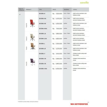 Kursi Kantor Savello EVORA H HA HK HKA LA LKA L LK V VA VK VKA