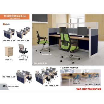Penyekat Meja Kantor Donati DO . W65.1.2P 6P