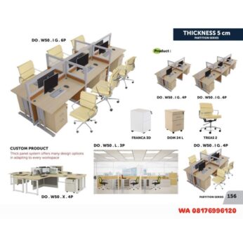 Penyekat Meja Kantor Donati DO. W50. IG.4P 6P