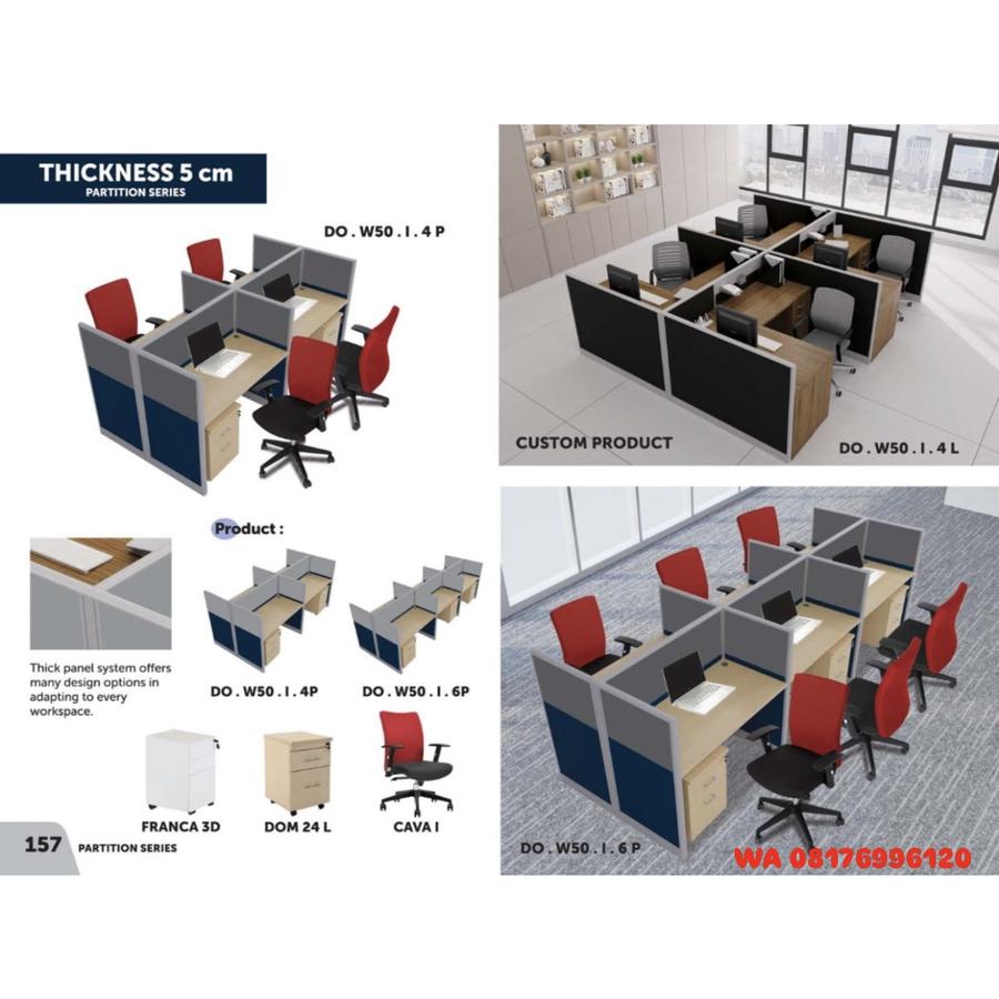 Penyekat Meja Kantor Donati DO. W50.1.4 P 6P