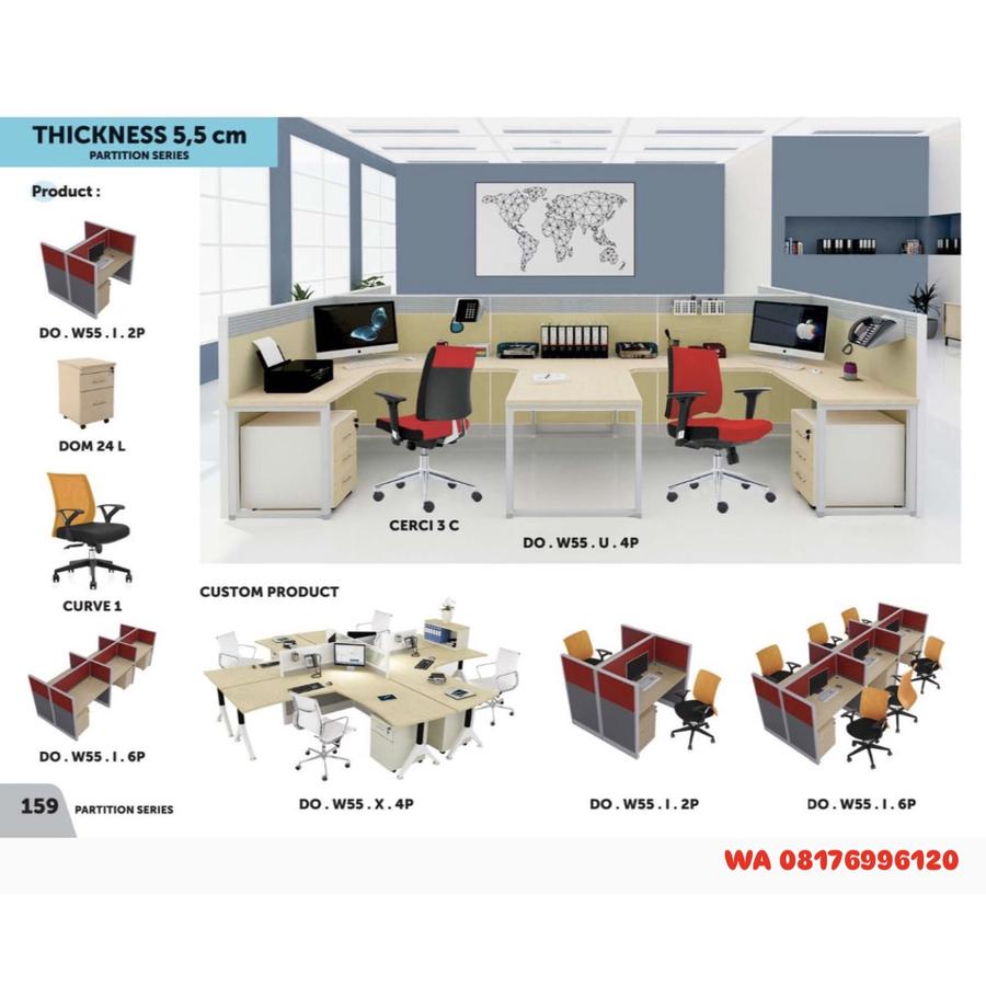 Penyekat Meja Kantor Donati DO. W55.1.2P 6P