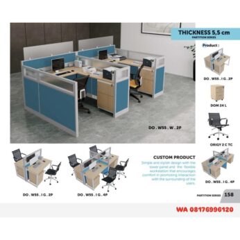 Penyekat Meja Kantor Donati DO. W55.IG. 2P 4P
