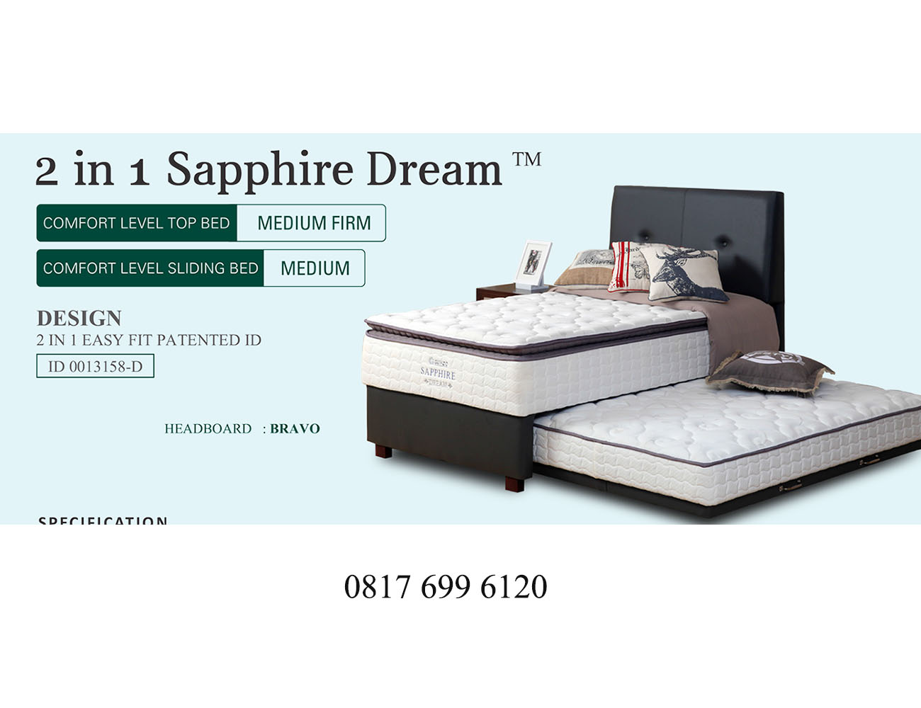 Springbed Guhdo 2 in 1 Sapphire Dream - Bravo