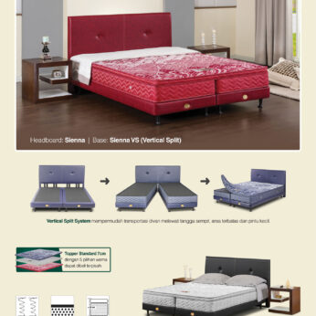 Springbed Guhdo Standard Plush Top Sienna Style VS (Vertikal split)