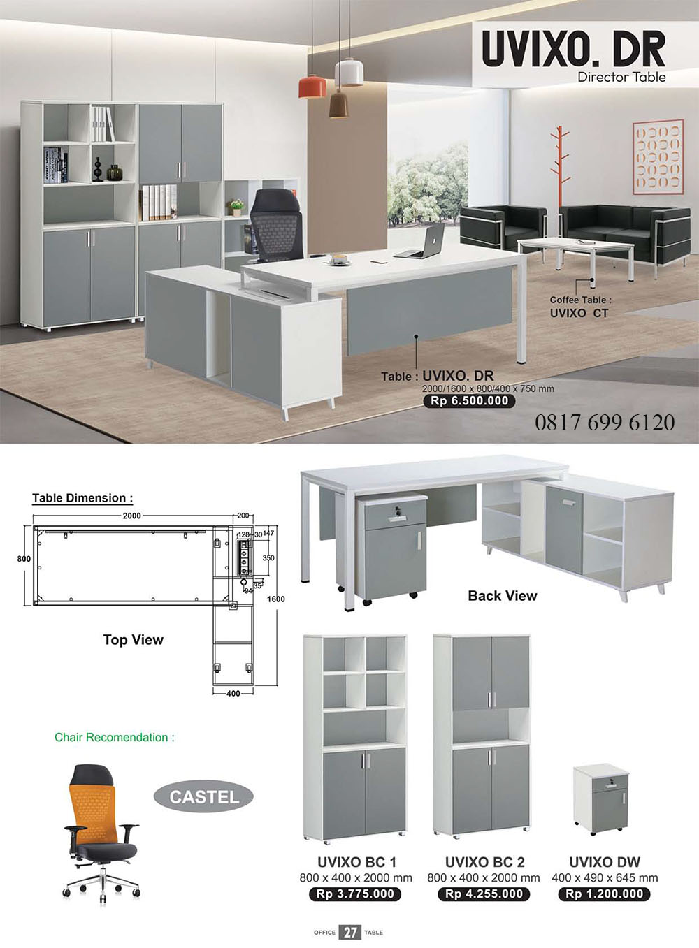 Meja Direktur Donati Ultimate Uvixo.DR